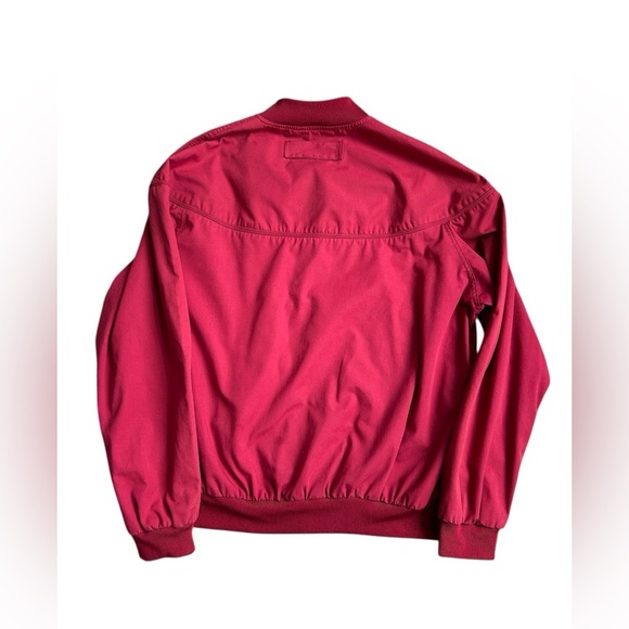 Hanand Men’s Vintage 90s Zip Up Deep Red Jacket size XL - Picture 6 of 10